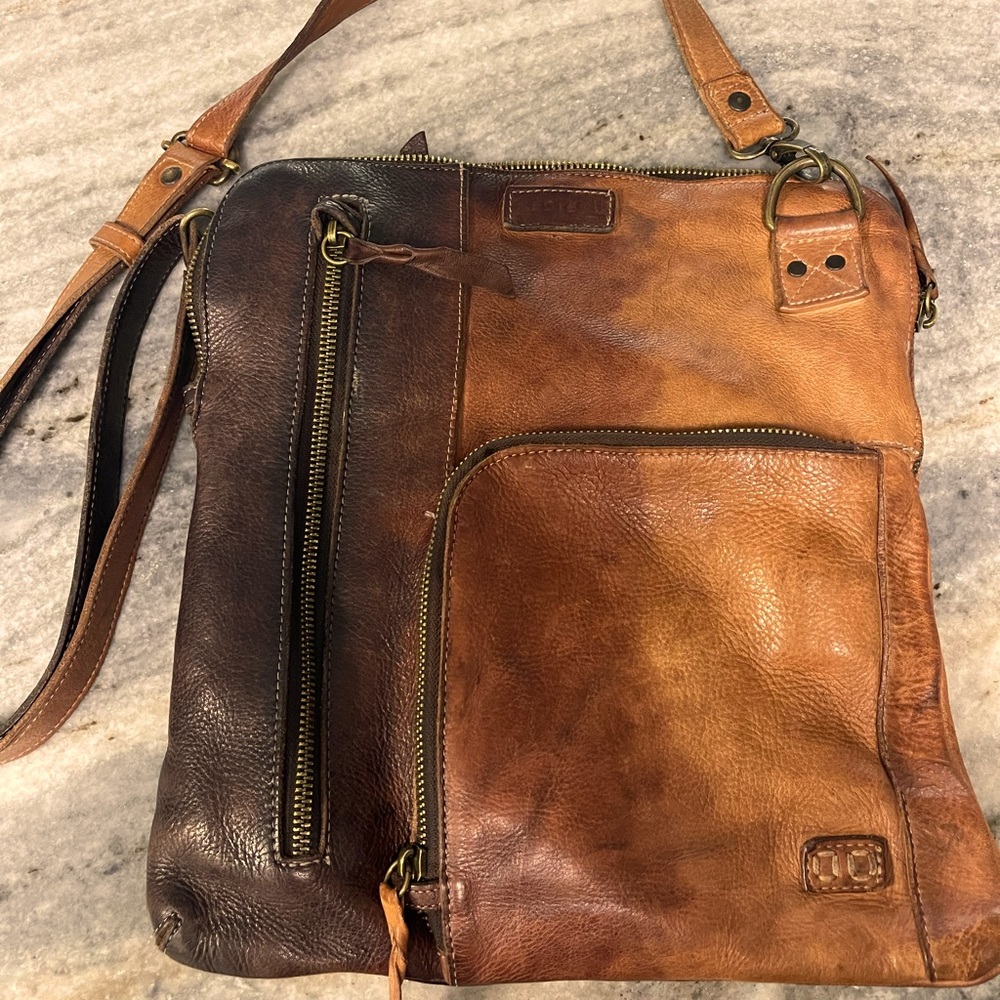 ***BED STU Distressed Leather Crossbody Bag-Beautiful Distressed Leather!